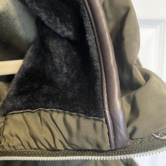 YMI Collection Olive Polyester Faux Fir Lined Women's Hooded Quilted Vest Sz Med - Picture 15 of 15